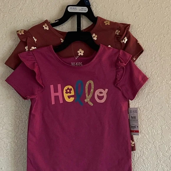 Garanimals 365 Kids Burgundy and Brown Short Sleeve Tees. Set of 2. - Picture 5 of 5